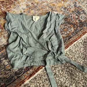 Cute wrap crop blouse